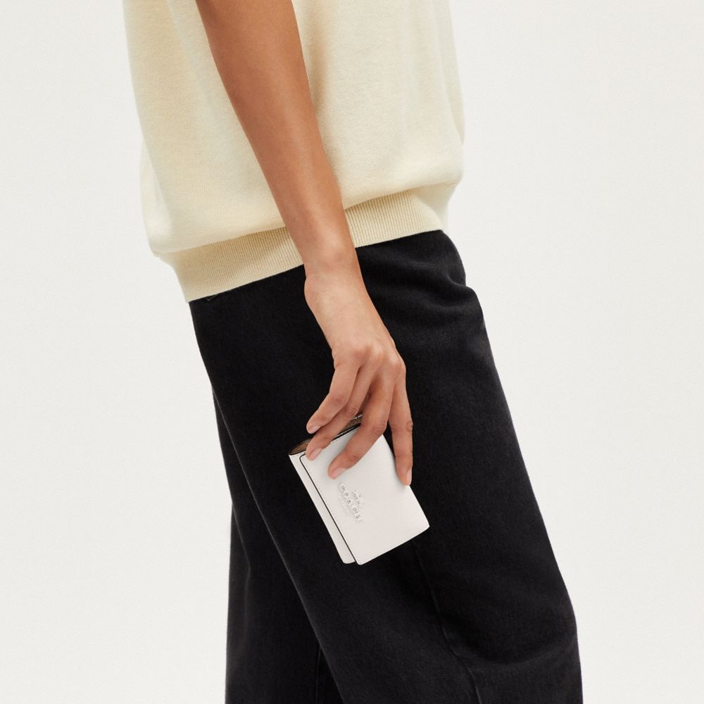 Coach Micro Wallet Silver Chalk