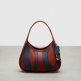 Coach Ergo Bag In Wavy Stripe Upcrafted Leather Rust Dark Denim