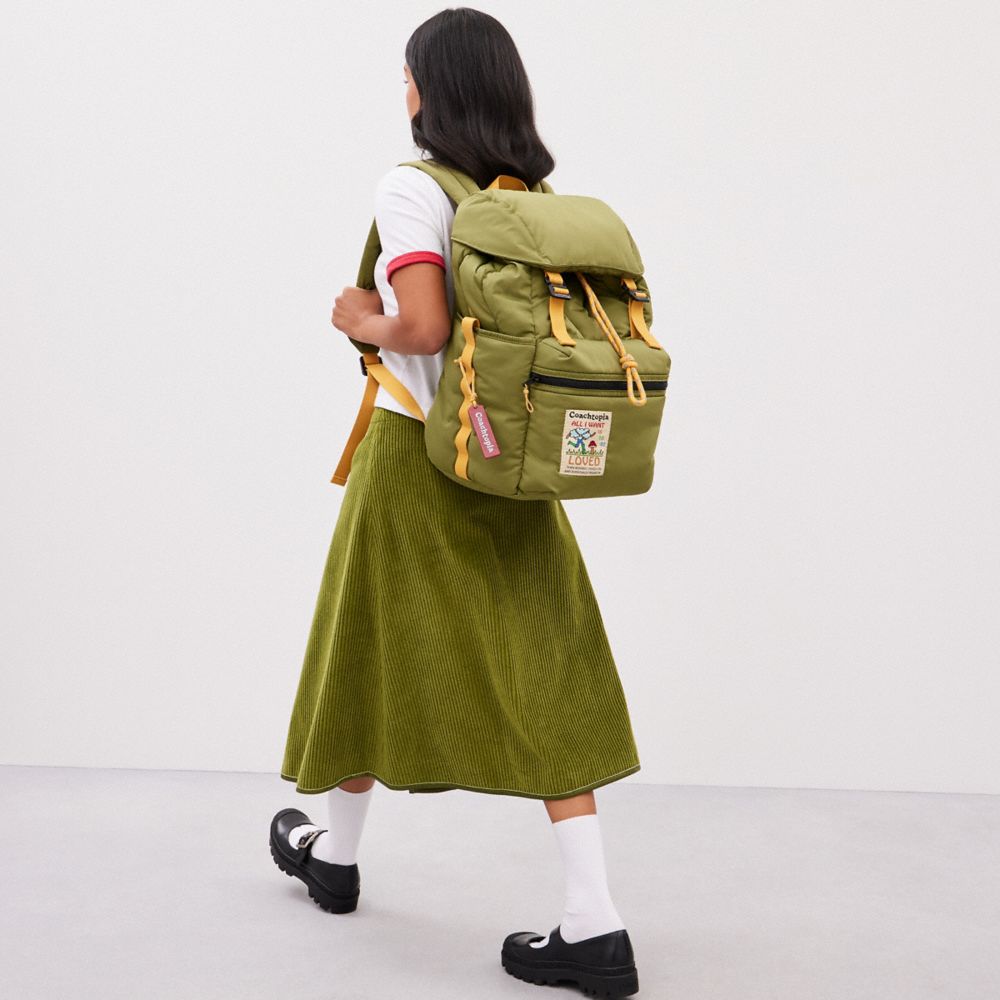 Coach Coachtopia Loop Backpack Olive Green