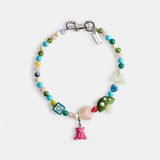 Coach Charm Necklace In Recycled Materials Metal Multi.