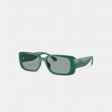 Coach Narrow Rectangle Sunglasses Dark Green