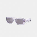Coach Narrow Rectangle Sunglasses Transparent Purple