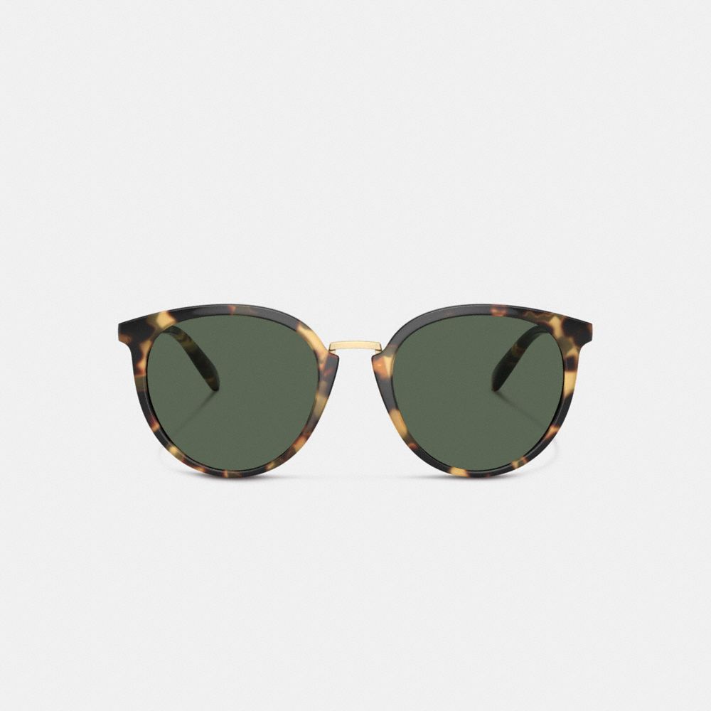 Coach Hangtag Round Sunglasses Tokyo Tortoise