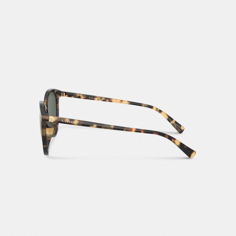 Coach Hangtag Round Sunglasses Tokyo Tortoise