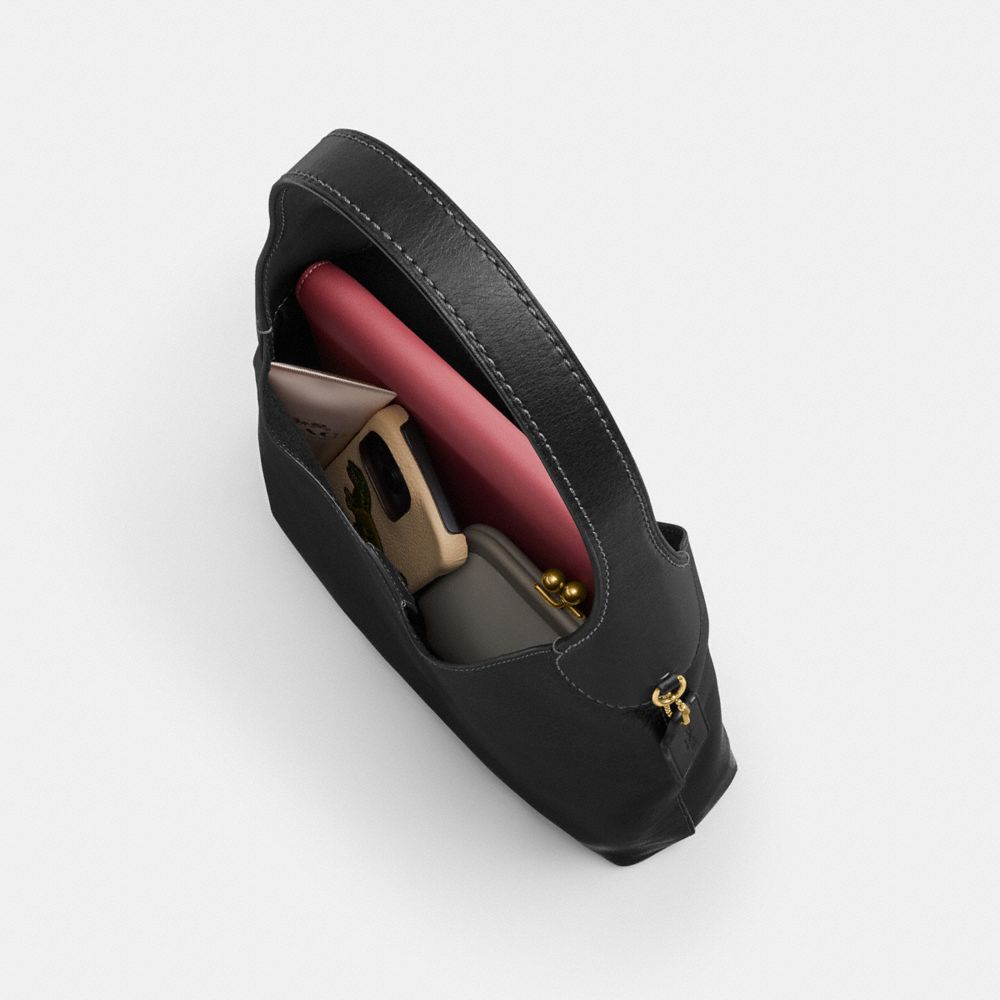 Coach Brooklyn Shoulder Bag 28 Brass Black