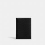 Coach Passport Card Case Gunmetal Black