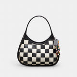Coach Ergo Bag In Checkerboard Upcrafted Leather Black Chalk