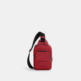 Coach Racer Sling Pack Silver True Red