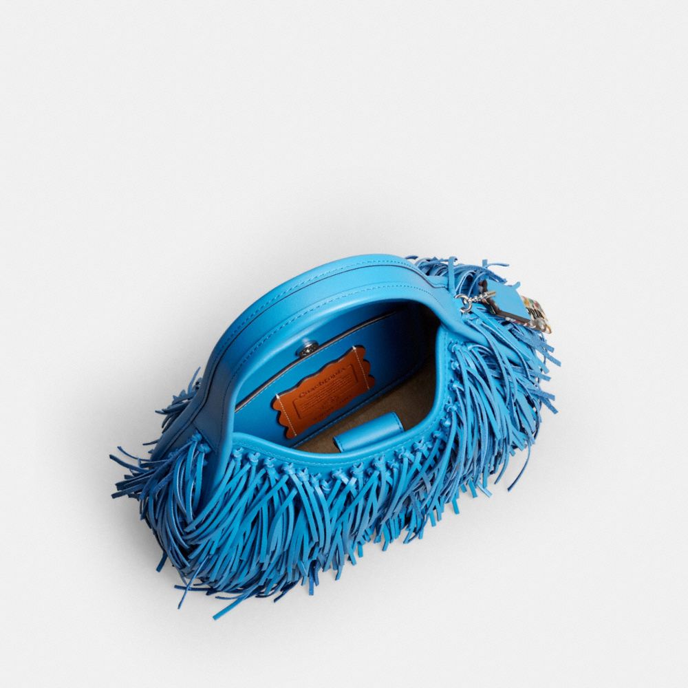 Coach Ergo Bag With Fringe In Upcrafted Leather Racer Blue