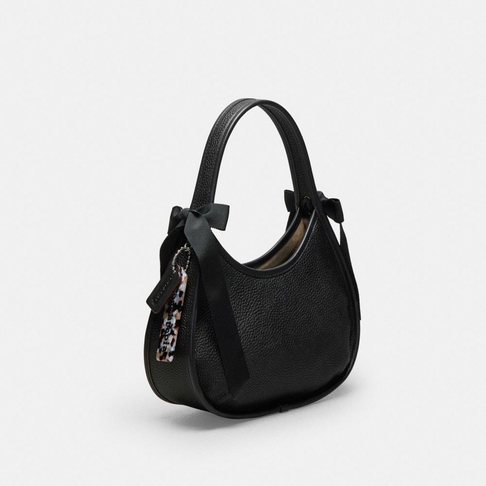 Coach Ergo Bag In Coachtopia Leather With Bows Black Black