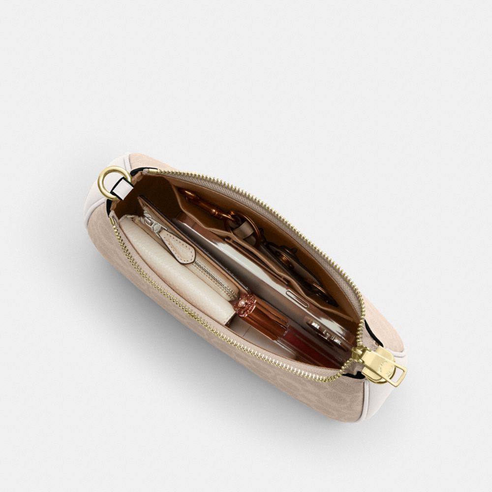 Coach Teri Shoulder Bag In Signature Canvas Gold Sand Chalk