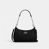 Coach Teri Shoulder Bag Silver Black