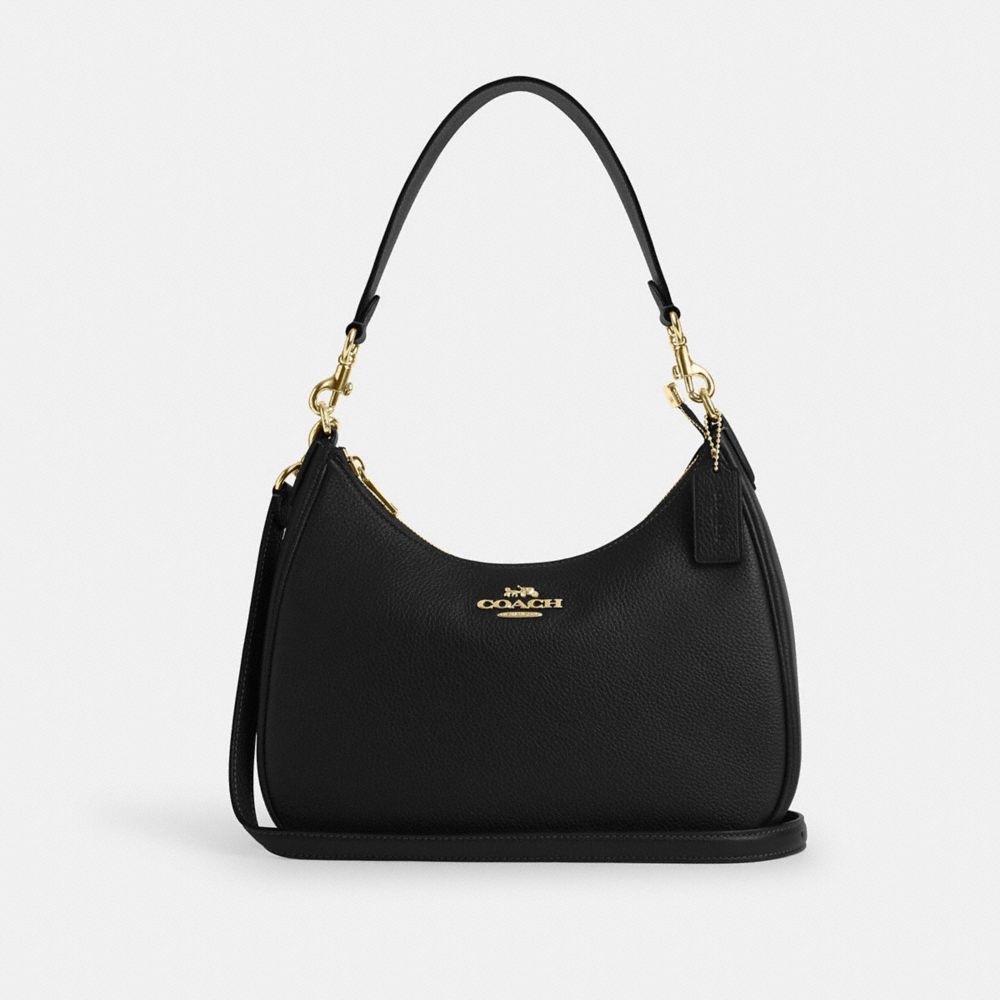 Coach Teri Hobo Bag Gold Black
