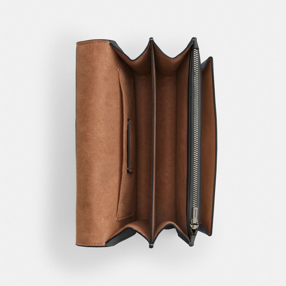 Coach Klare Crossbody Bag In Signature Canvas Gunmetal Charcoal Black