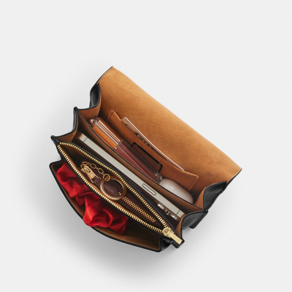 Coach Mini Klare Crossbody Bag In Signature Canvas Gold Walnut Black