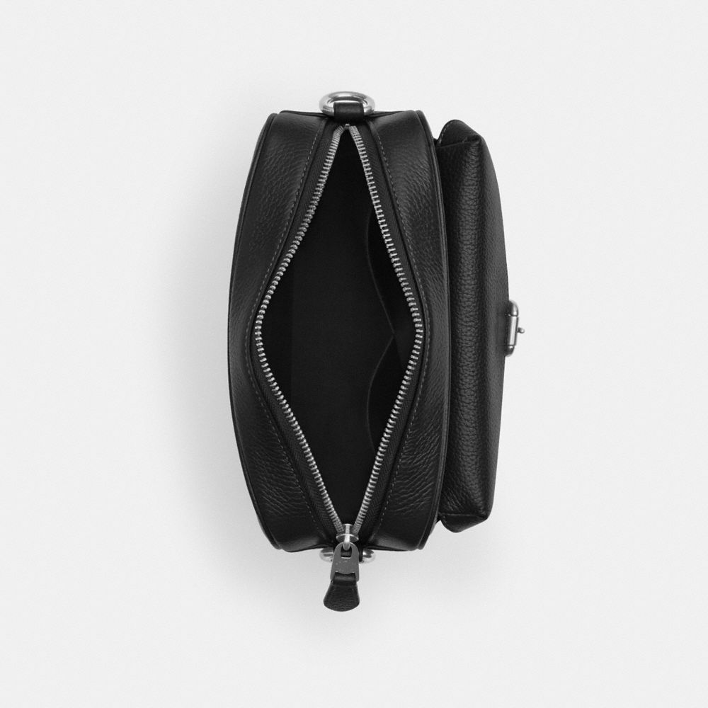 Coach Warner Crossbody Bag Silver Black