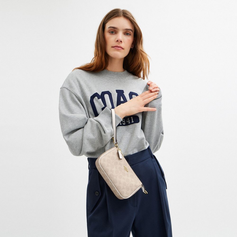 Coach Nolita 19 In Signature Canvas Gold Sand Chalk