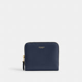 Coach New York Billfold Wallet Brass Navy