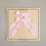 Coach Set Of Bows In 100% Recycled Polyester Light Pink
