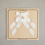 Coach Set Of Bows In 100% Recycled Polyester White 1