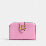 Coach Tabby Wallet Brass Flower Pink