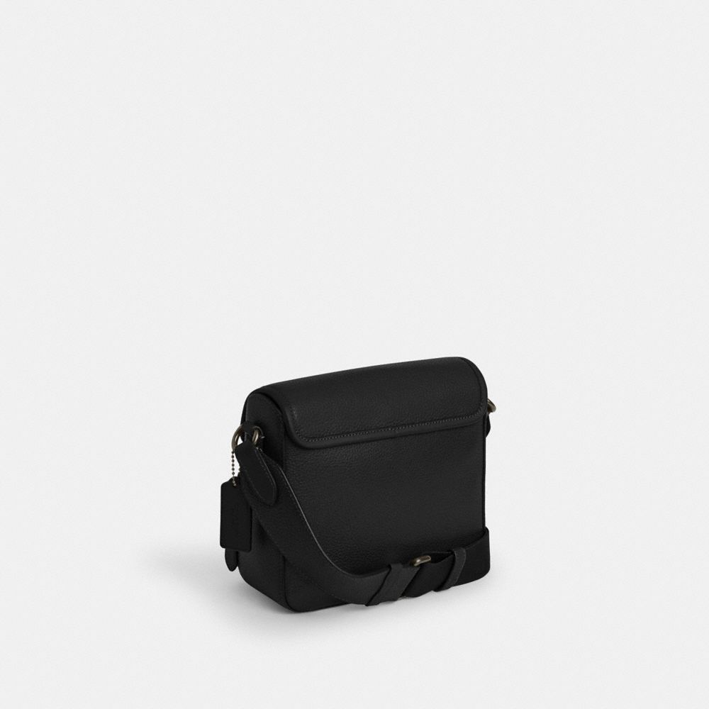 Coach Sullivan Flap Crossbody Bag Gunmetal Black