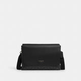 Coach Caleb Messenger Bag In Signature Canvas Gunmetal Charcoal Black
