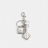 Coach Dice Bag Charm Silver Silver