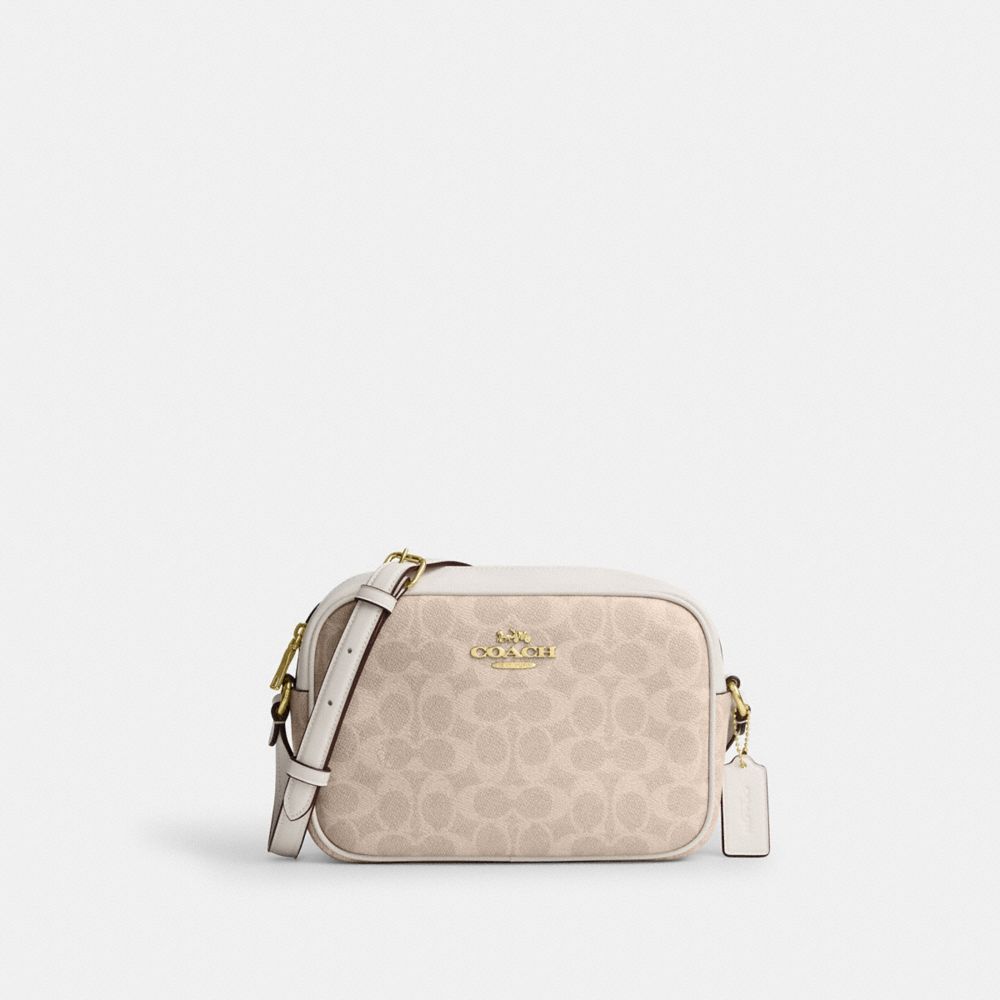 Coach Jamie Camera Bag In Signature Canvas Gold Sand Chalk