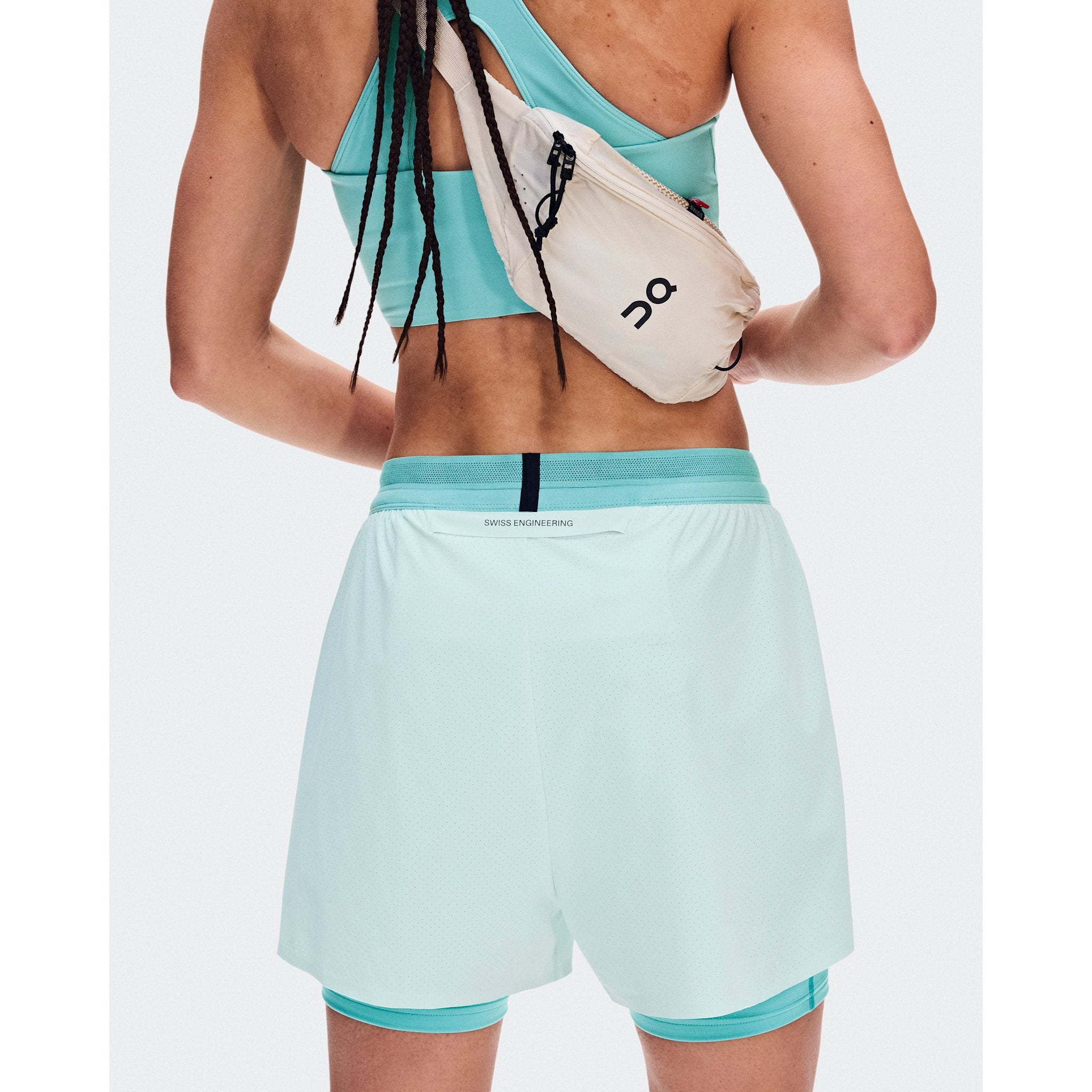 On 3" Performance 2/1 Shorts Flurry | Aquamarine