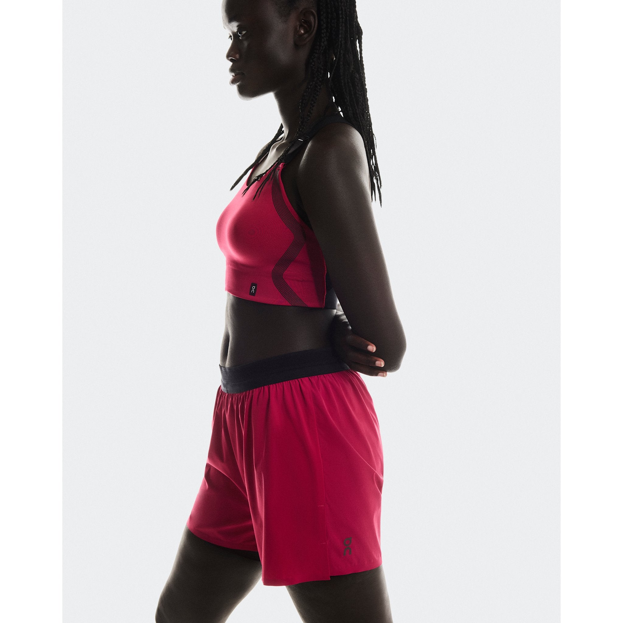 On 3" Performance 2/1 Shorts Grenadine | Black