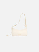Jacquemus The Bisou Perle Smooth Leather Structured Shoulder Bag Ivory
