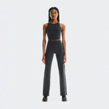 On All-Day Ribbed Pants Black | Rock