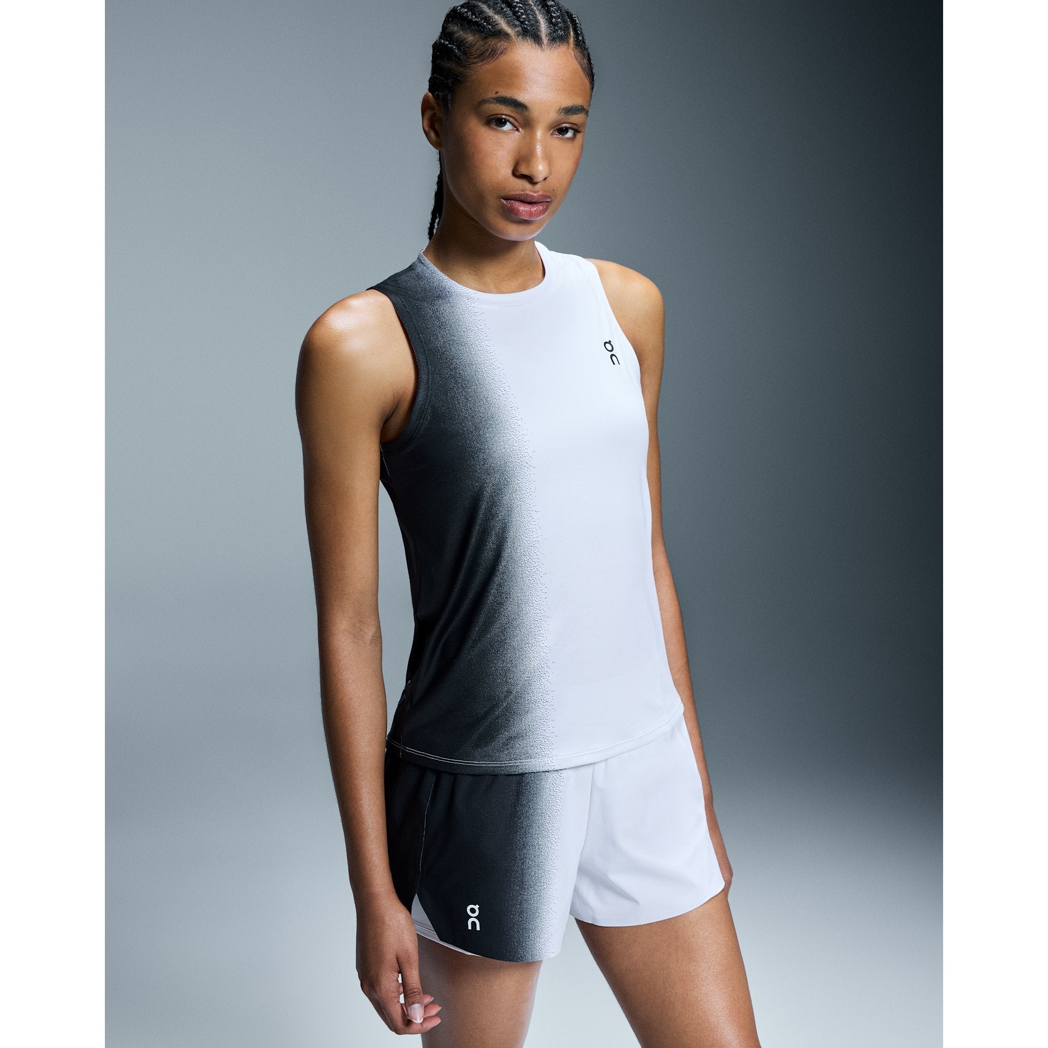 On Court Tank Black | White