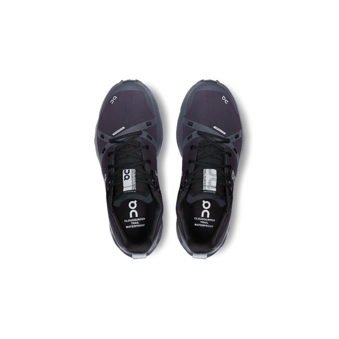 ON Running Women's Cloudsurfer Trail Waterproof Black | Eclipse
