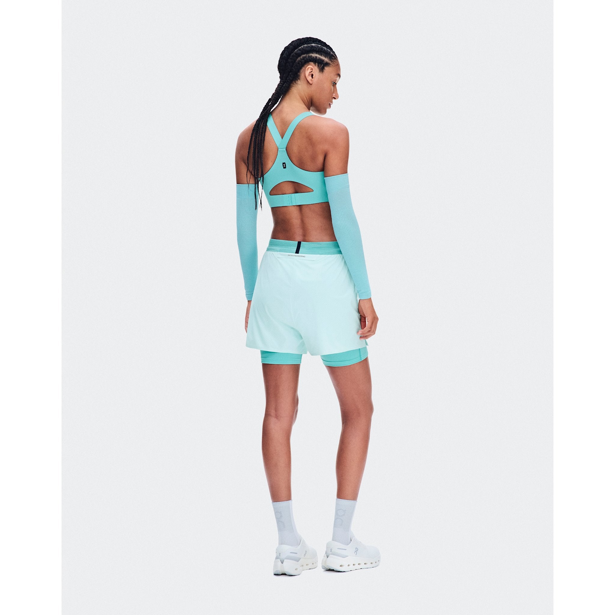 On Endurance Bra Zip Aquamarine