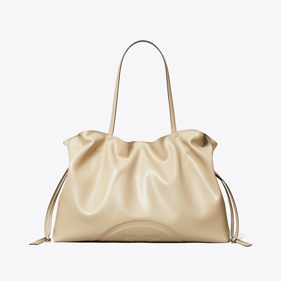 Tory Burch Ella natuura Drawstring Tote Light Stone