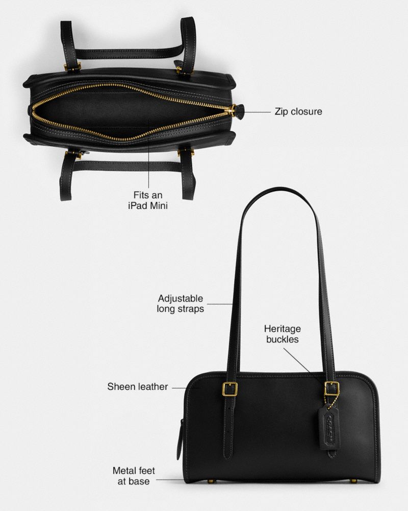 Coach Swing Zip Bag Brass Chalk