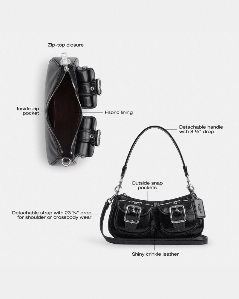 Coach Ashton Bag Silver Dark Cardinal