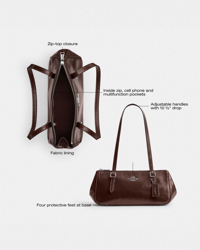 Coach Asher Shoulder Bag Silver Maple