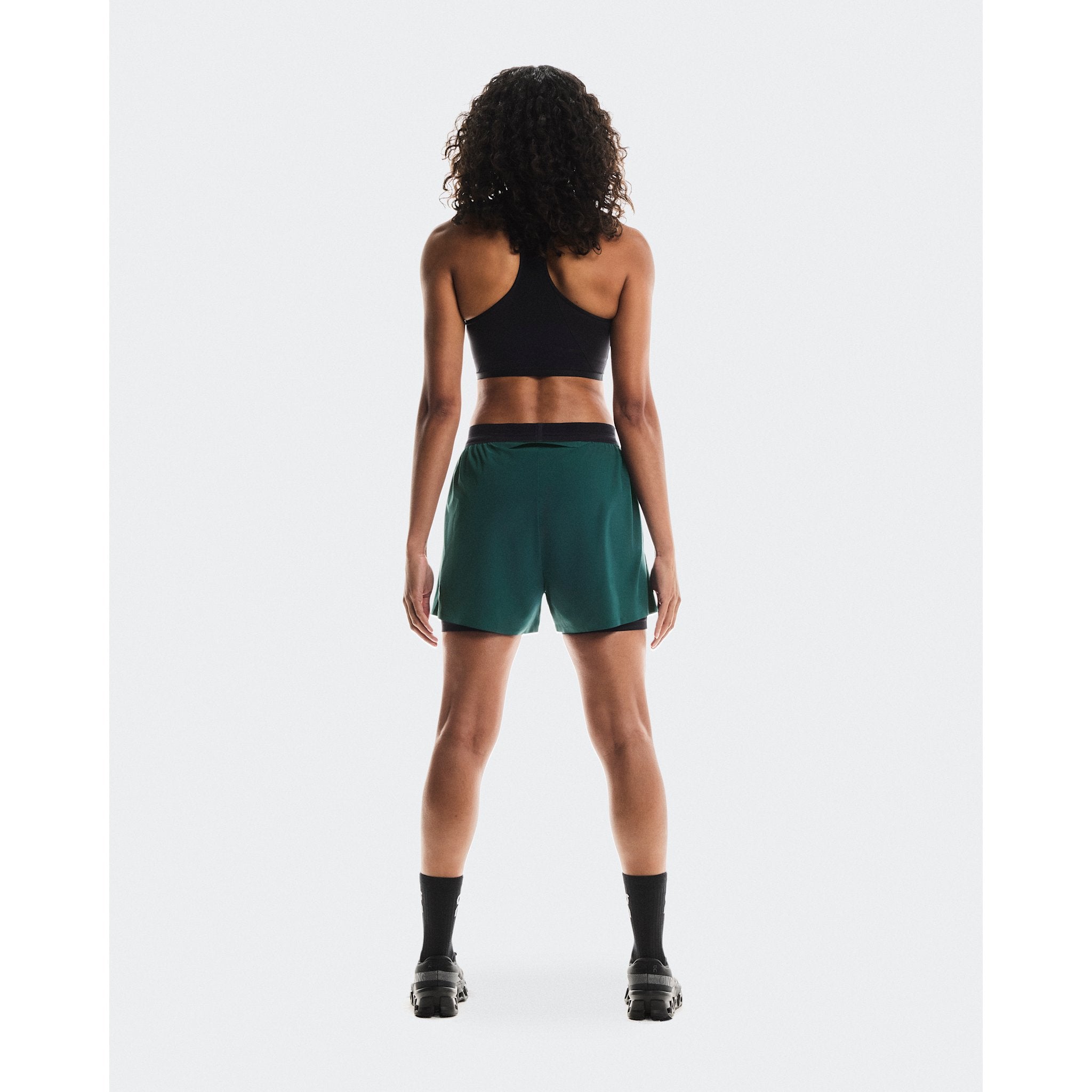 On 3" Performance 2/1 Shorts Spirulina | Black