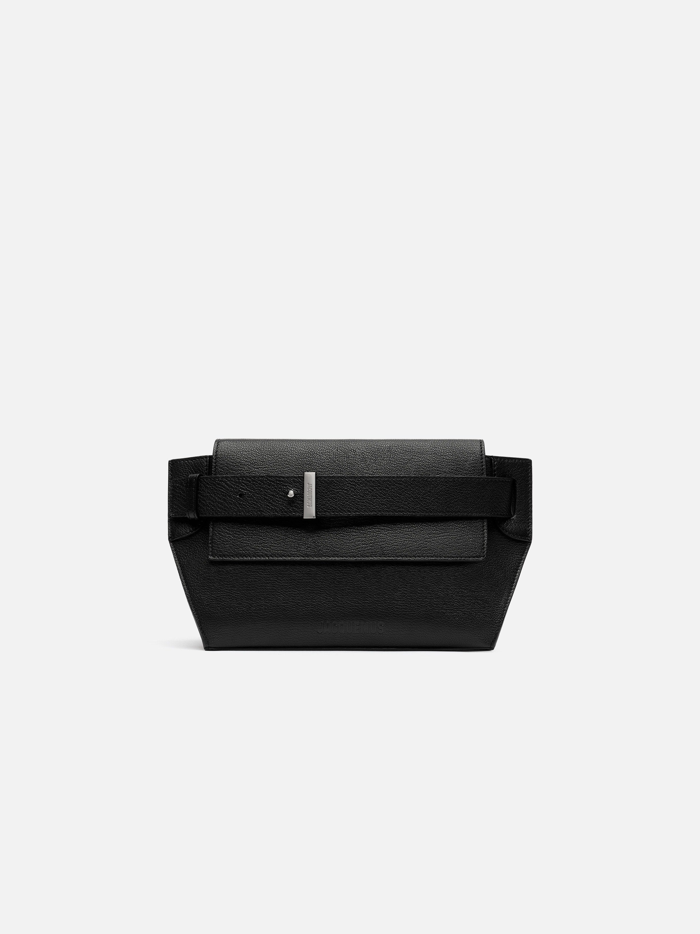 Jacquemus The Capri Messenger Bag Folded Messenger Bag Black