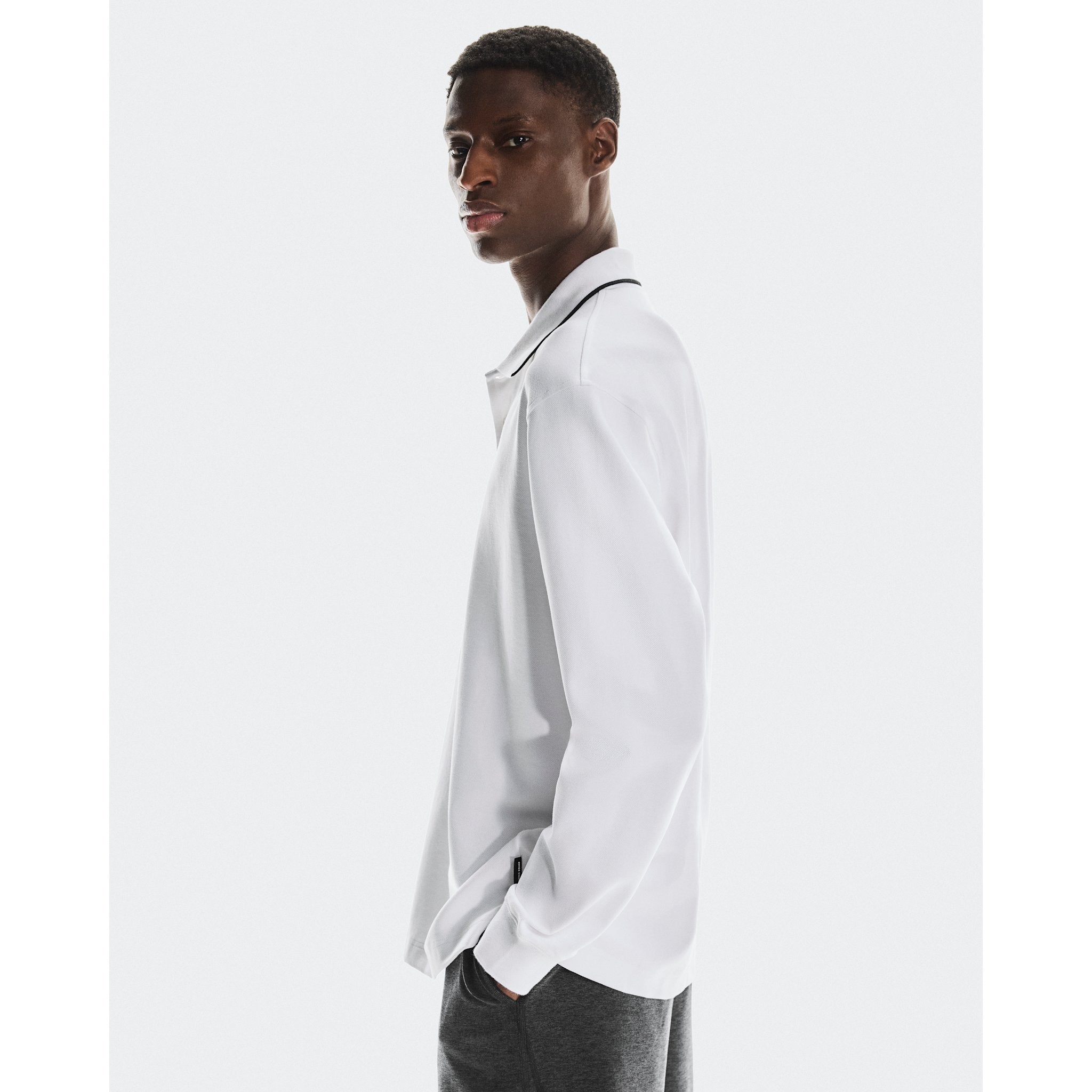 On Courtside Long-T Polo White