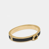 Coach Signature Push Hinged Bangle Gold Black