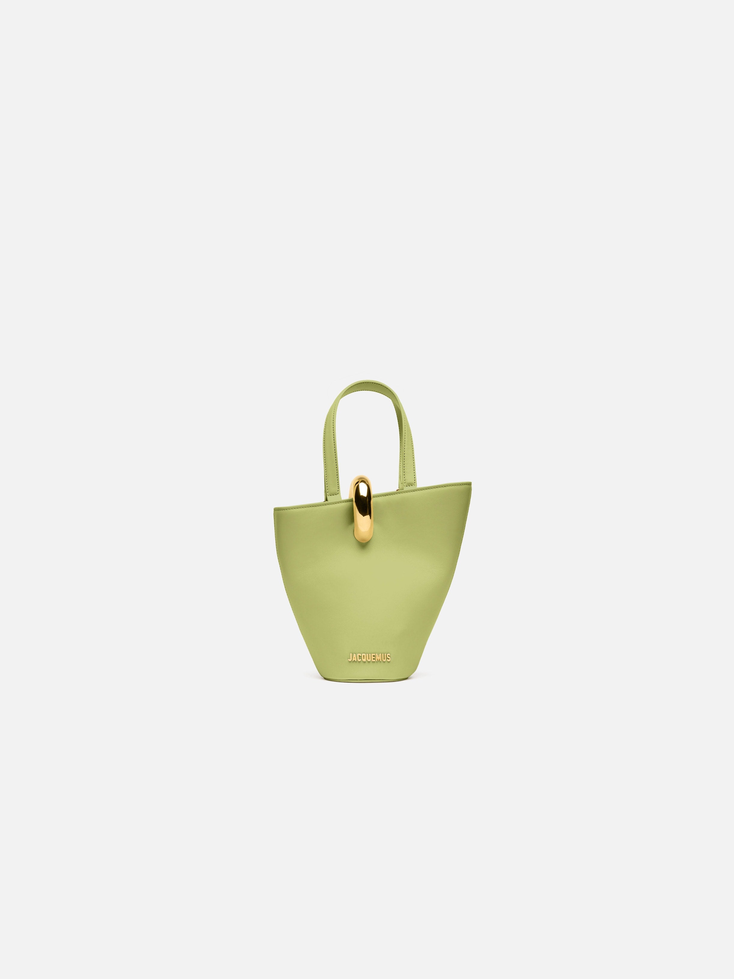 Jacquemus The Small Bambola Small Asymmetric Bucket Bag Green