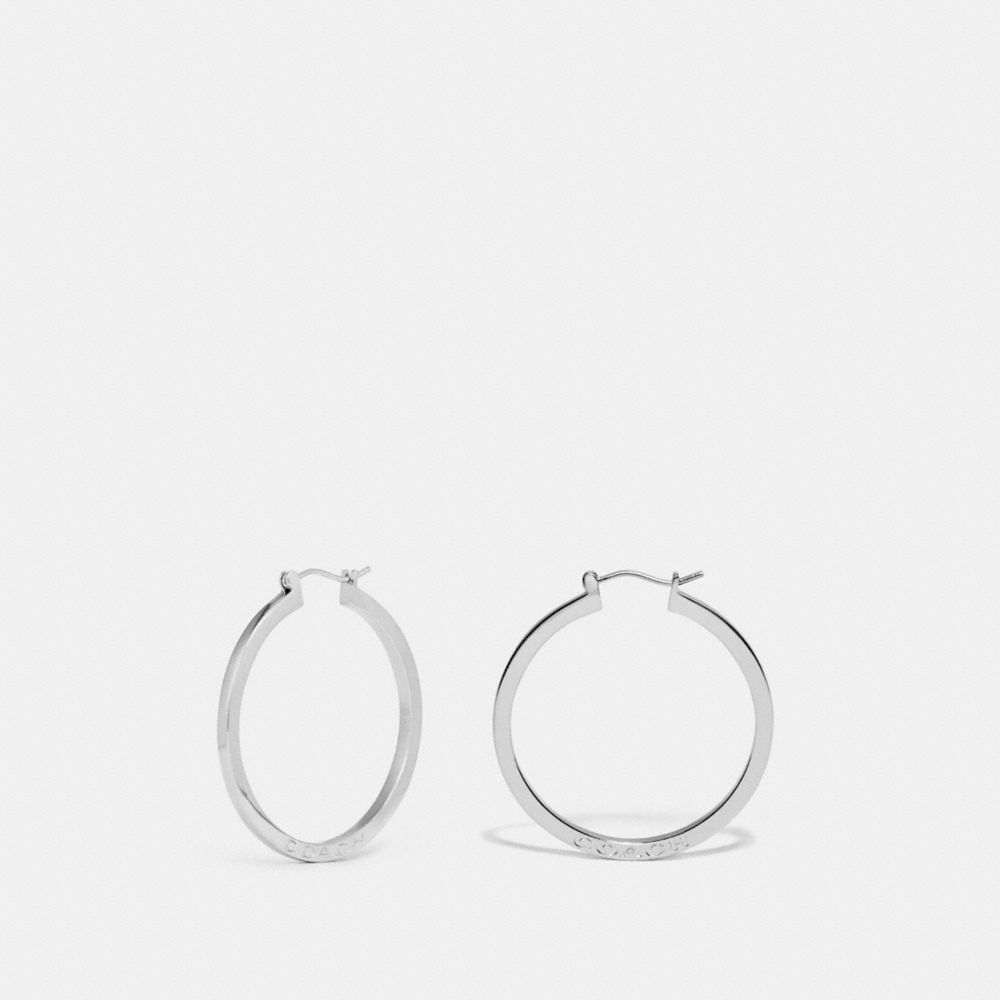 Coach Hoop Earrings Silver