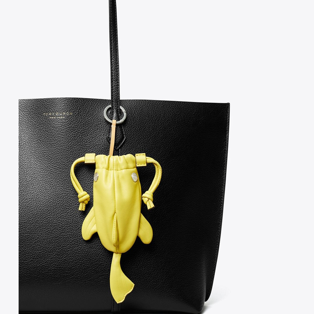 Tory Burch Fish Pouch Bag Charm Yellow