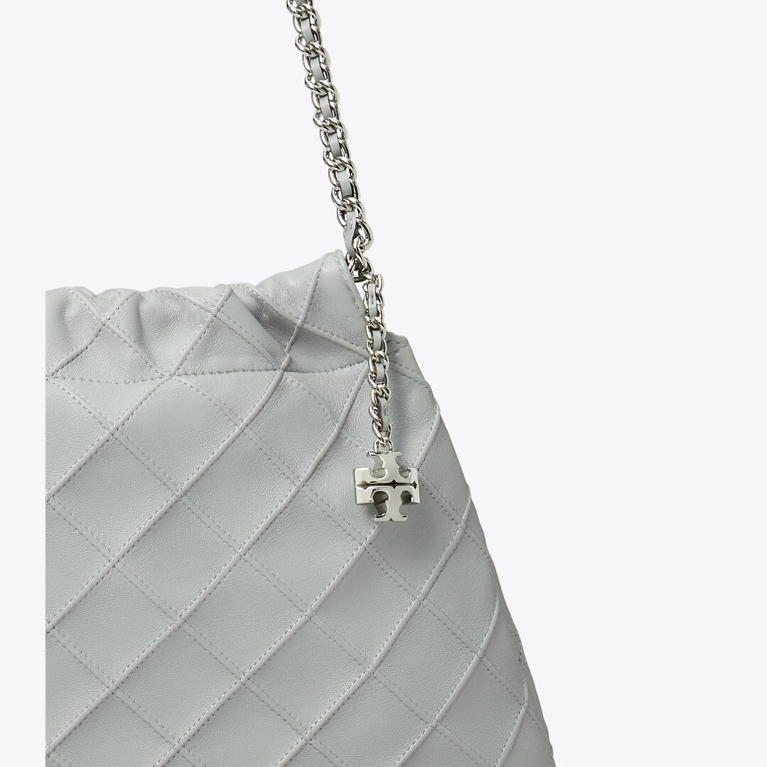 Tory Burch Fleming Soft Hobo Bag Gray