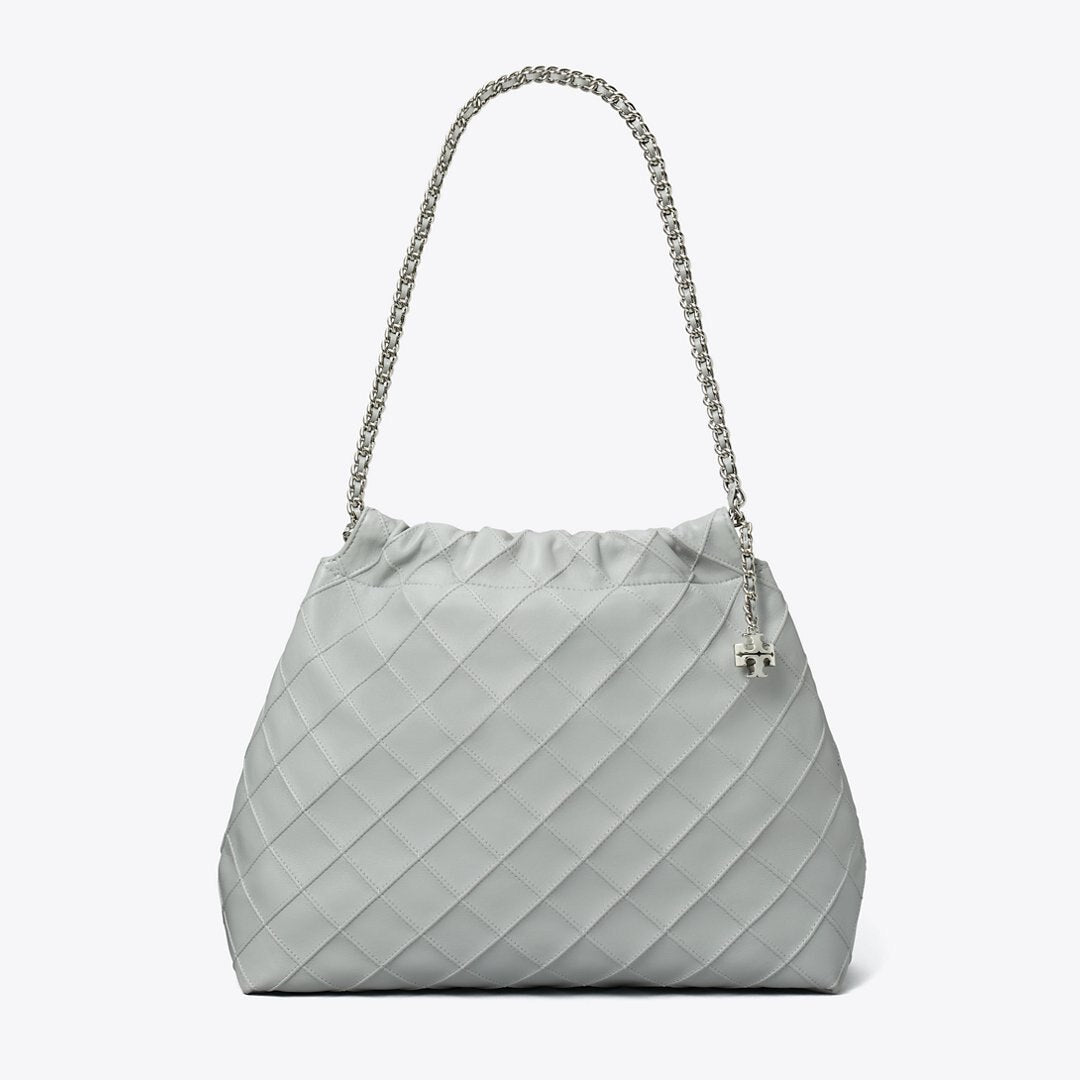 Tory Burch Fleming Soft Hobo Bag Gray