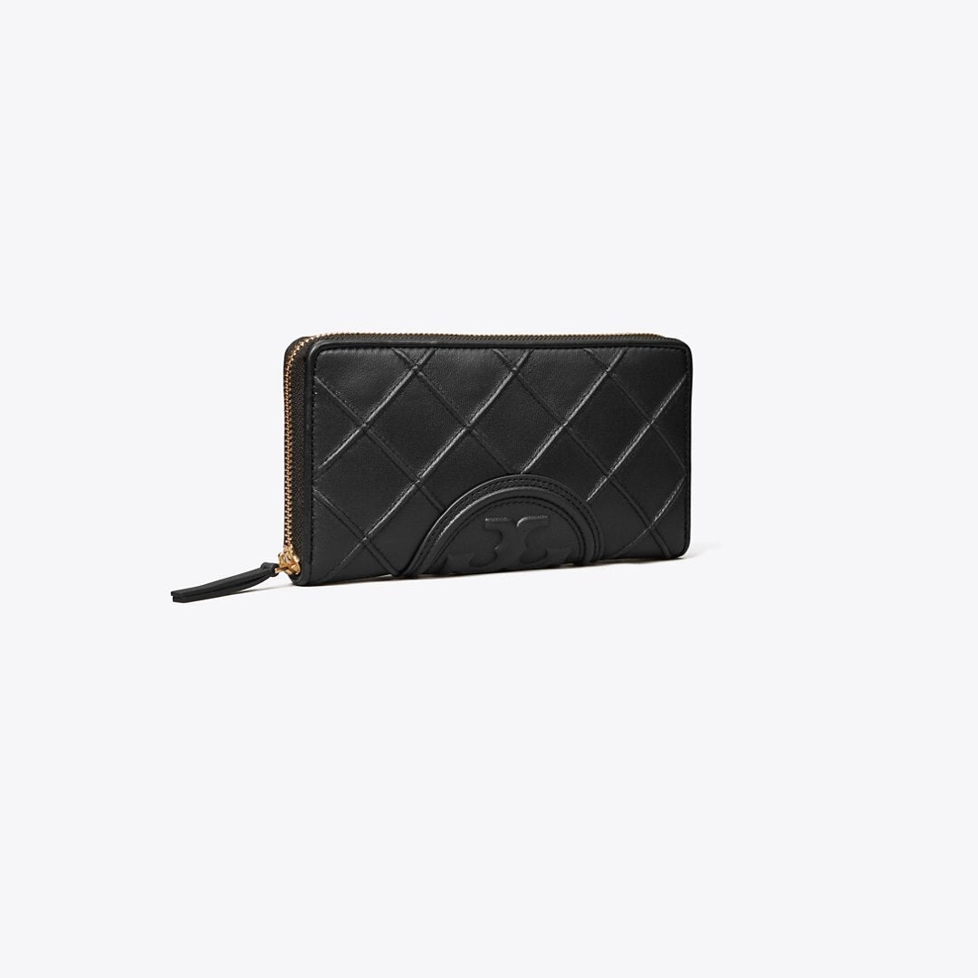 Tory Burch Fleming Soft Zip Continental Wallet Black
